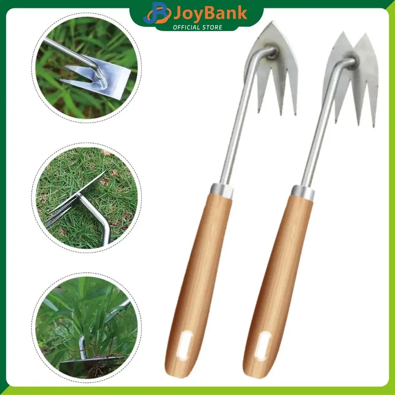 4 Gigi Alat Pencabut Rumput Manual 30cm Bahan Besi Multifungsi Untuk Cabut Gulma Di Kebun Weeding Garu Harrow Cangkul Rumput