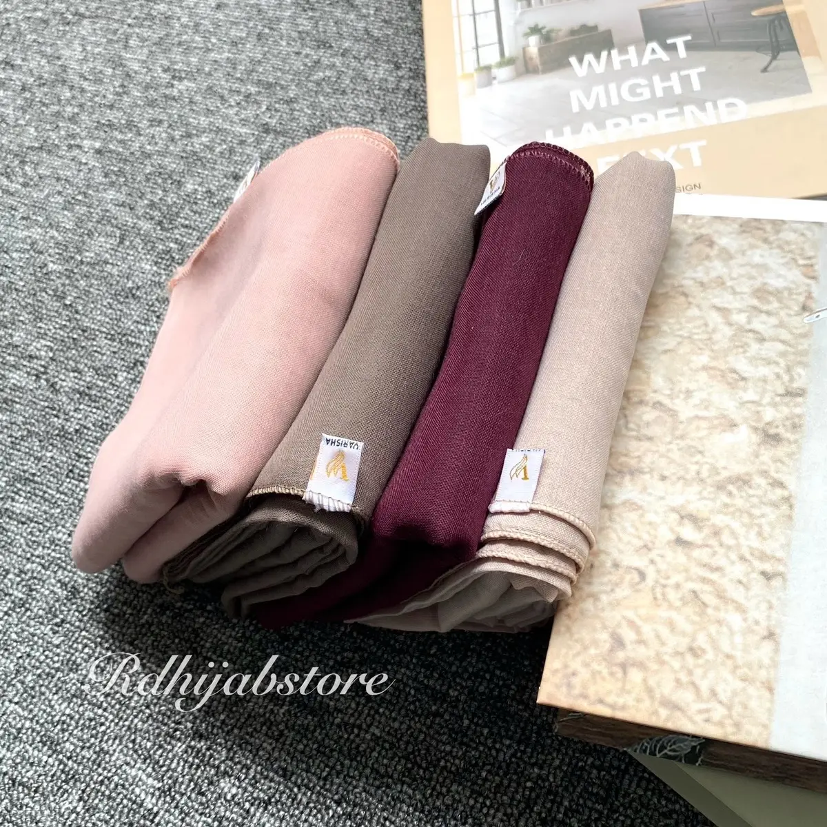 Hijab Segiempat Paris VARISHA / REDROSE jadul/old Ori (By Rdhijabstore)