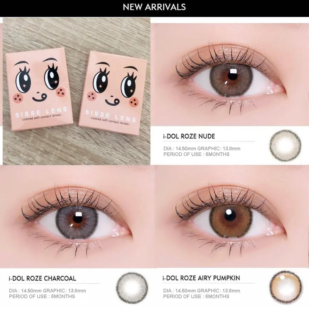 JUAL SOFTLENS - Jisseo IDOL ROZE NORMAL S/D -400 Eye Contact Lens Soflen Lensa Brown Gray Olive softlens grey softlens  natural soft  lens minus
