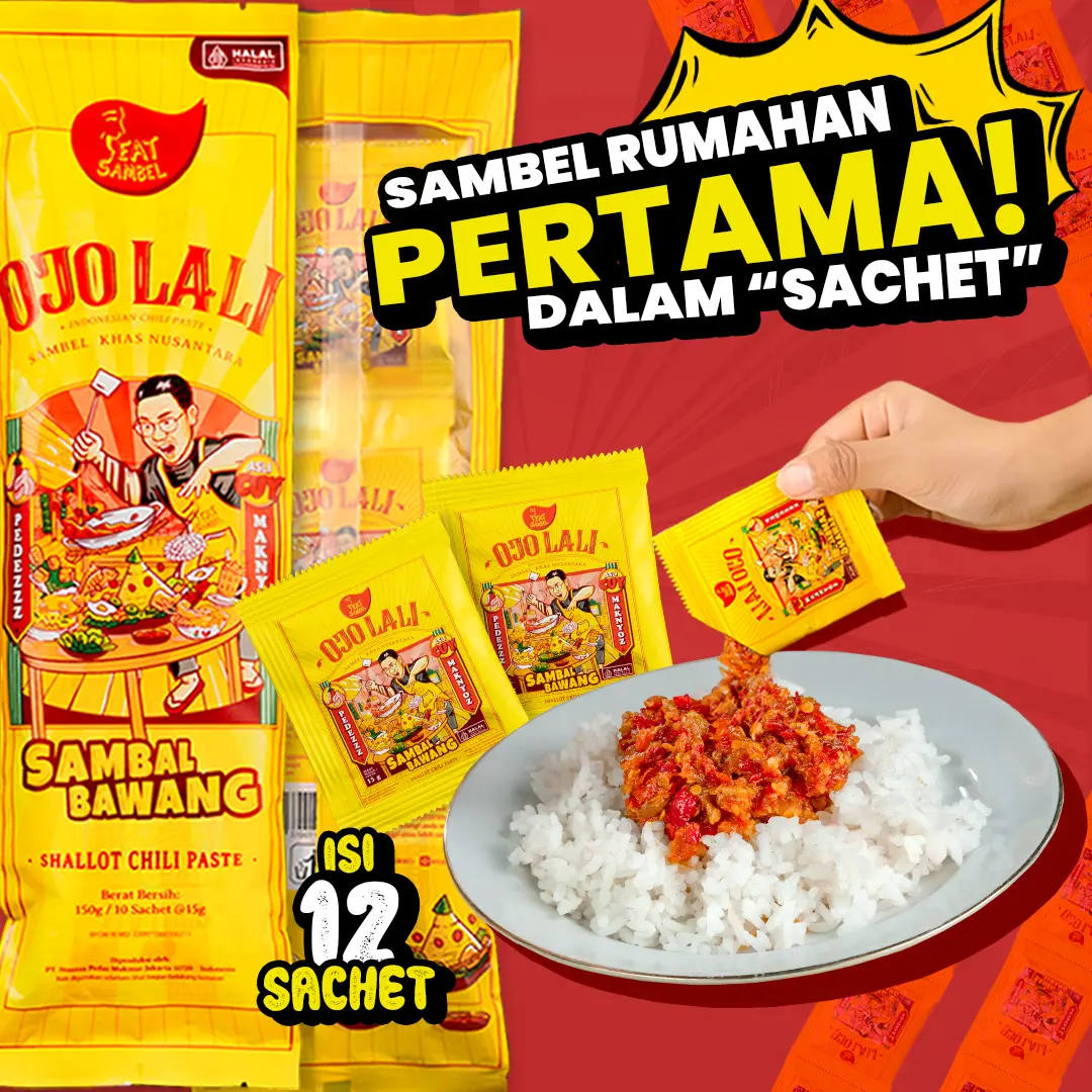[12 Sachet] Eatsambel Sambel Bawang Ojolali