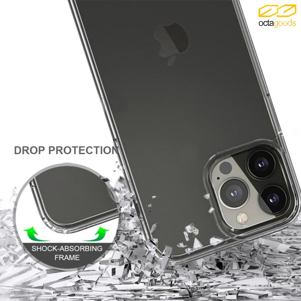 Case iPhone 13 Pro Max Mini OctaGoods Dual Clear X Anti Crack Casing