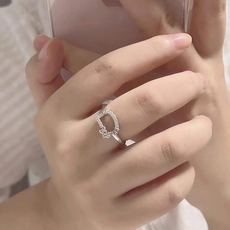 Hello kitty Nhẫn Nữ  Kt Cat Ring Niche Thiết Kế Dễ Thương Gió Lạnh Thời Trang Và Tinh Tế VN