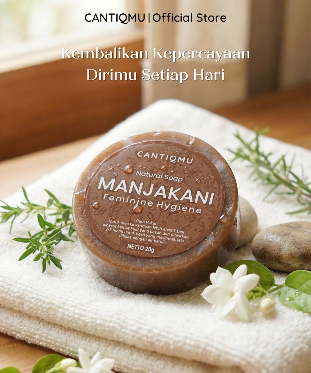 CANTIQMU Manjakani Natural Soap 20gr - Sabun Kewanitaan pH Balance & Brightening