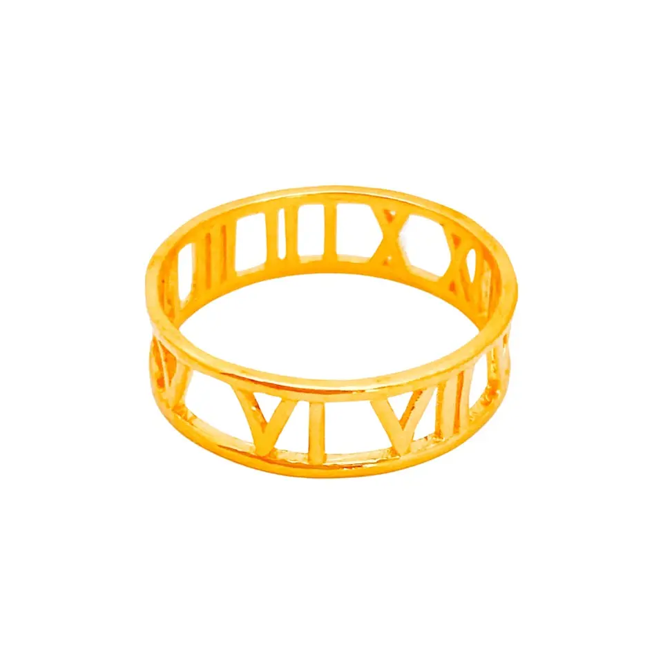 Top Cash Jewellery 916 Gold Roman Numerical Ring