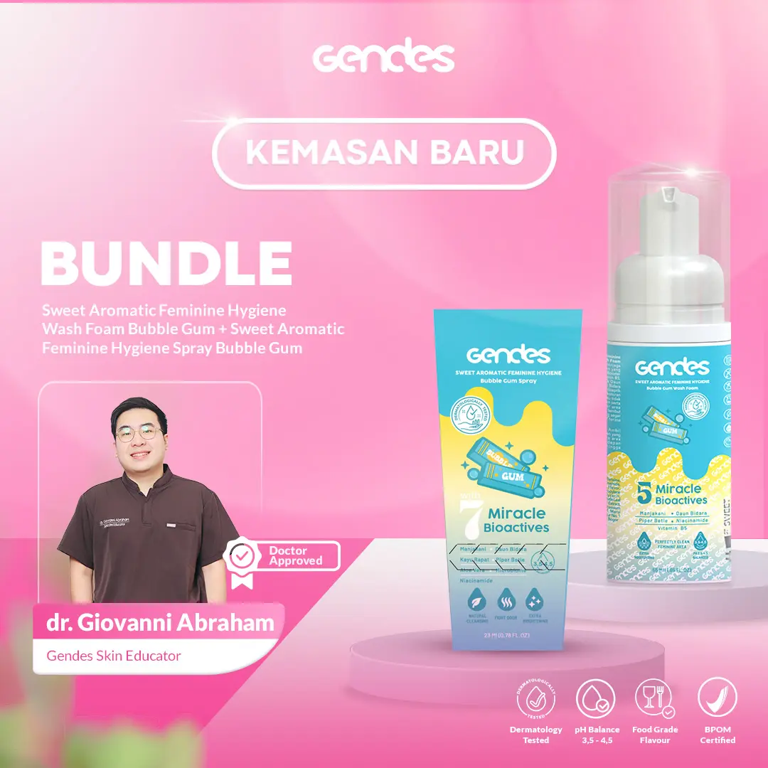 { DISKON UP TO 70% KHUSUS LIVE } Gendes Paket Promo Bundling Wash Foam Bubble Gum dan Sweet Aromatic Care Spray