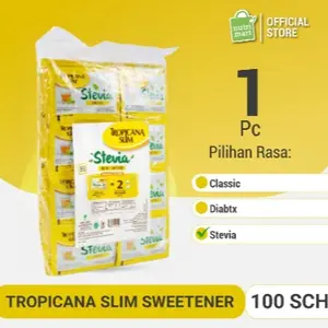 Tropicana Slim Sweetener 100 Sch - Classic/Diabtx/Stevia - Pemanis Alami untuk Batasi Gula