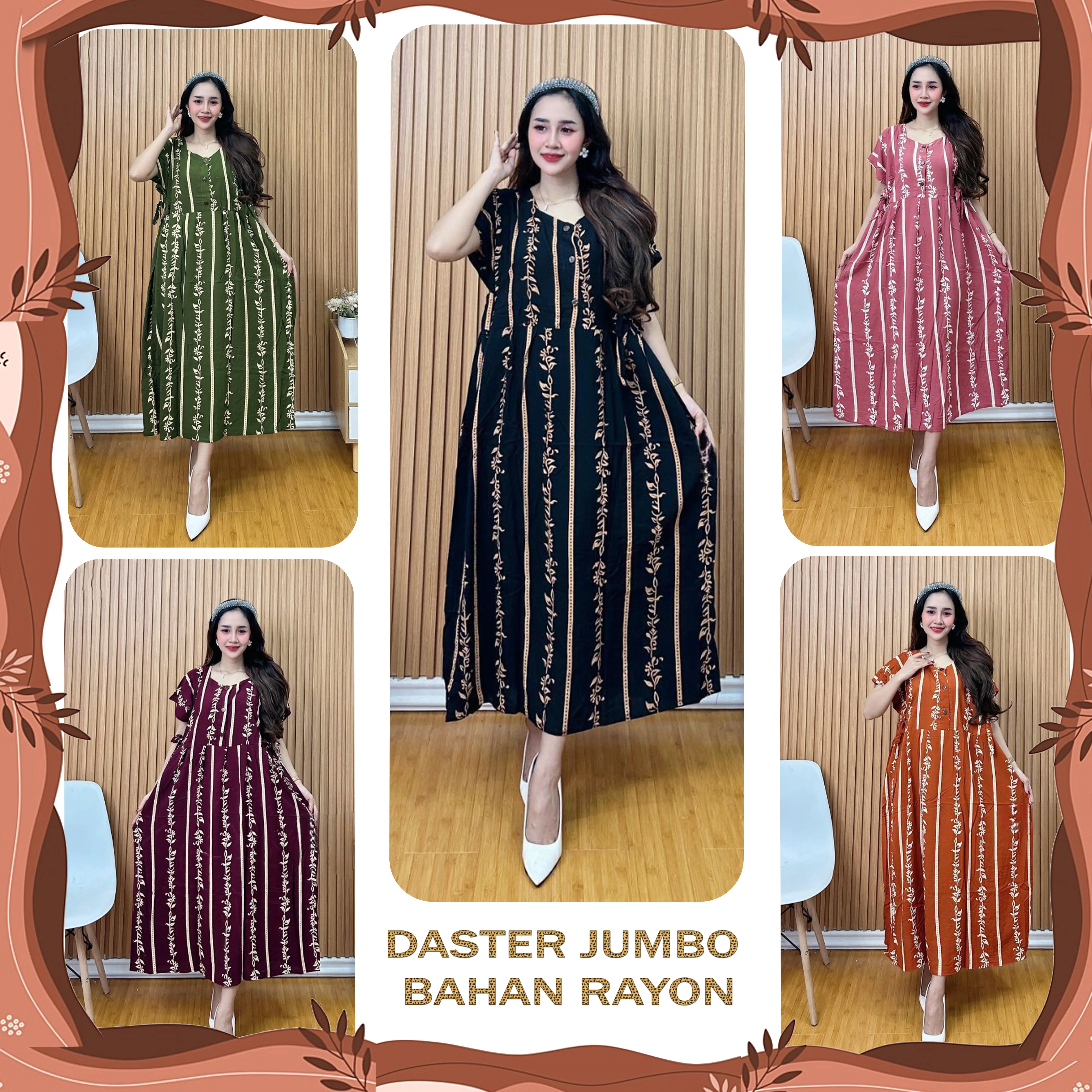 READY STOK ️️ DASTER JUMBO  BAHAN RAYON TEBAL LD 120 PB 117 BUSUI FRENDLY TALI SAMPING CHIBI