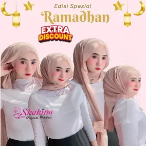 (SH)- Pamela Pashmina Instan Bahan  Ceruty Babydoll Ovale Malay Bisa Bolak Balik Kerudung  Muslim Jilbab Cantik Kekinian