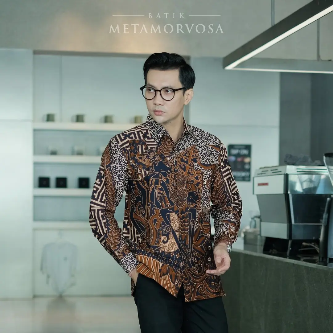 BATIK METAMORVOSA - Baju Batik Pria Premium Lapis Furing Motif Terbaru Bahan Katun Halus