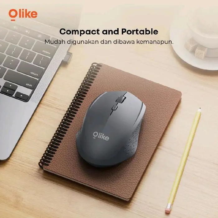 MOUSE OLIKE M200 WIRELESS BLACK NIRKABEL 3 MODE 1600DPI