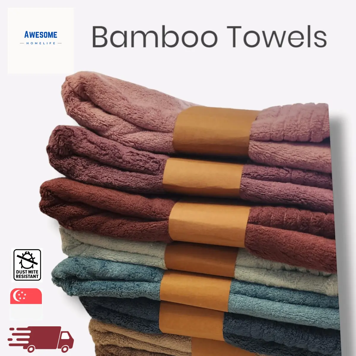 AWESOME Bamboo Bath Towels | Naturally Soft & Smooth | Fully Absorbs | Fast Dry | Eco-Friendly | Large Wrap 140cm X 70cm