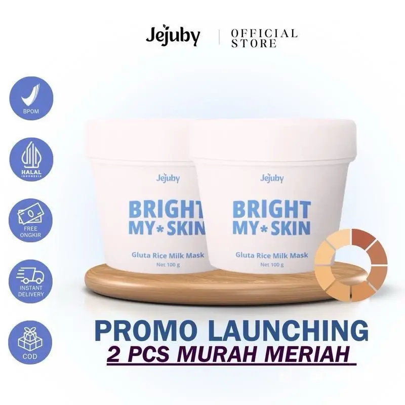 {PROMO 2 PCS} Gluta Rice Milk Mask 2in1 Body Bleaching & Sleeping Body Mask Jejuby