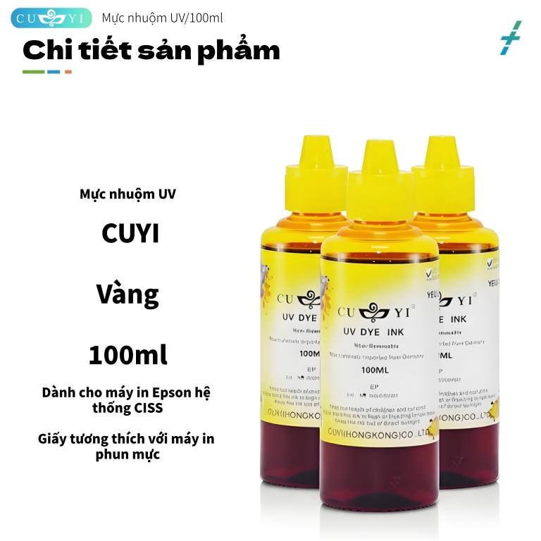 CUYI-Mực nhuộm100ml đa năng dành cho máy in phun mực EPSON -Màu sắc sống động,in ấn mượt mà.