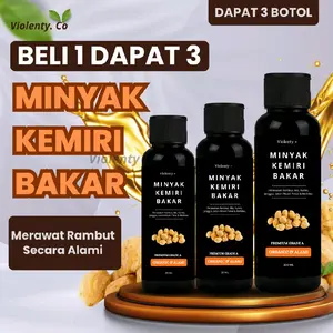 BELI 1 DAPAT 3 Minyak Kemiri Bakar Penumbuh Rambut Kemiri Bakar 100% Asli Penghitam