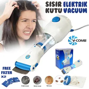 ALAT PENYEDOT KUTU SISIR VAKUM KUTU RAMBUT DAN TELUR KUTU ELEKTRIK | V-Comb Original vacum  kutuelektrik