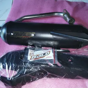 Knalpot Standar Racing Original GOLD EXHAUST Full Aksesoris Tameng Air Blade Gen 2 Bass Adem untuk Motor Vario, Beat, Nmax, Aerox, PCX Motorcycle Motorcycle shijiro Kamera