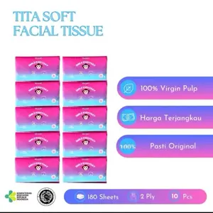 Tisu titasoft 180 sheet 2 ply - tisu wajah halus - PAKET 10 PCS