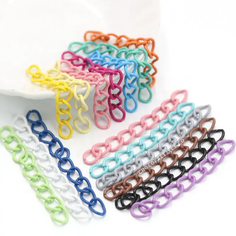 [5 PCS] Colored Extension Chain / Rantai Sambung Warna / Kait Extender Gantungan Kunci DIY