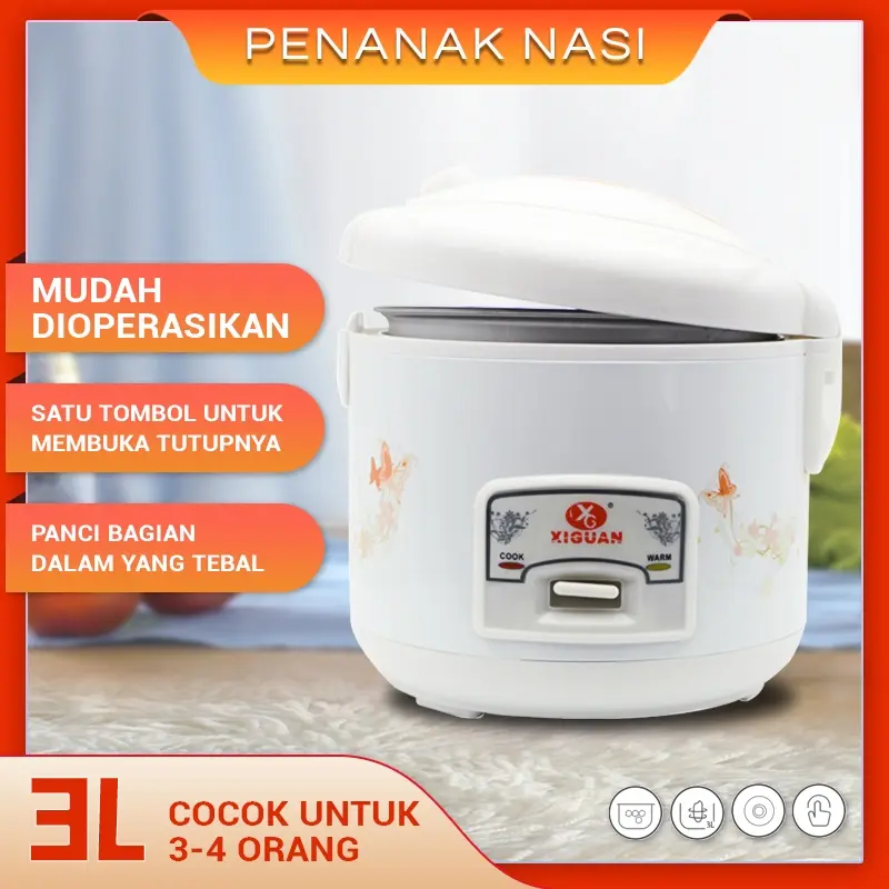 Rice Cooker 3L 400/500W Penanak Nasi Uap Multifungsi Grain Cooker ...