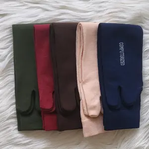 1 LUSIN / 12 PASANG kaos kaki jempol nilon polos wanita muslimah dewasa Polos