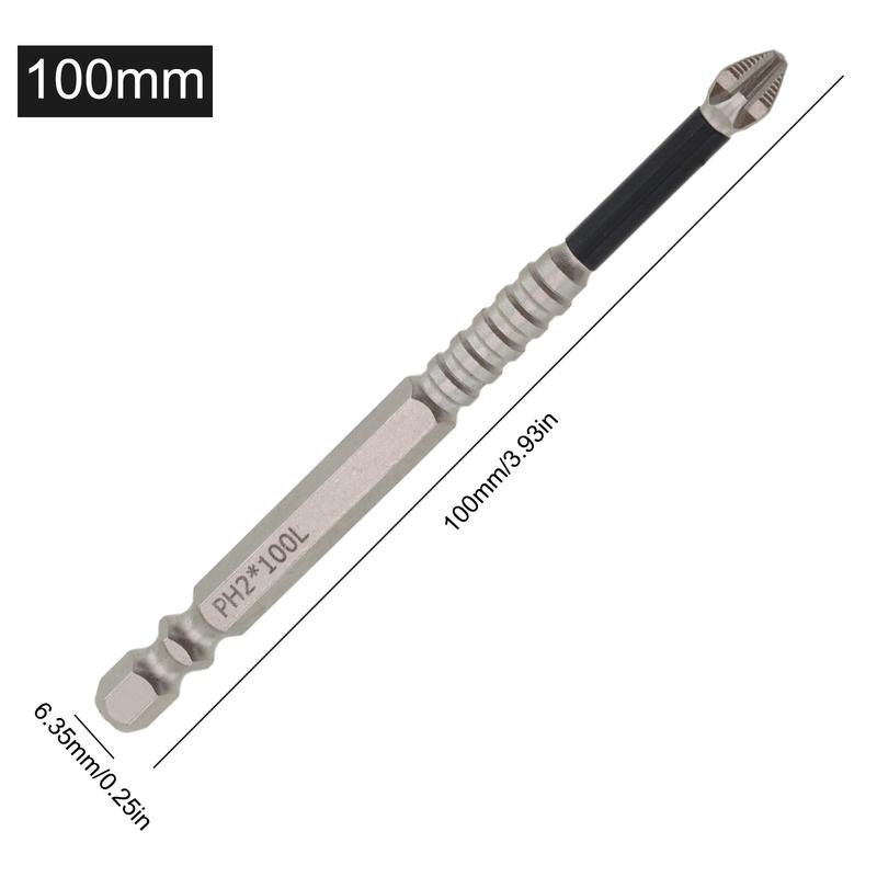 Bộ Mũi Khoan Chéo PH2 Từ Tính, Chống Gỉ Sét, Chống Mài Mòn, Thích Hợp Cho Máy Khoan Cầm Tay