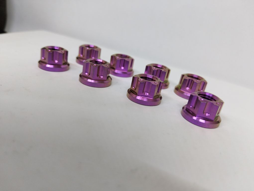 mur titanium original  mur m8 drat 12 open harga biji mur ( 1 pcs mur )universal motorcycle