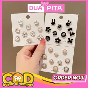 SR29 Isi 10 PCS Bros Pin Wanita Model Invisible Tanpa Kancing Pakaian Sweater Mini Pin Baju Pin Aksesoris Hijab Clips
