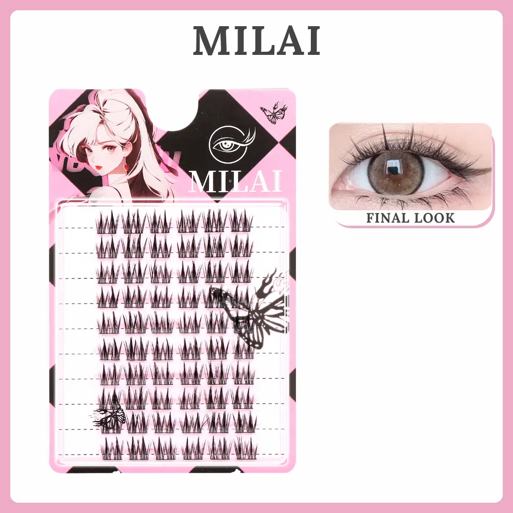 MILAI B09 Korean Look Bulu Mata Palsu Lem - Eyelash Ekstension Fake Lashes - Riasan Mata