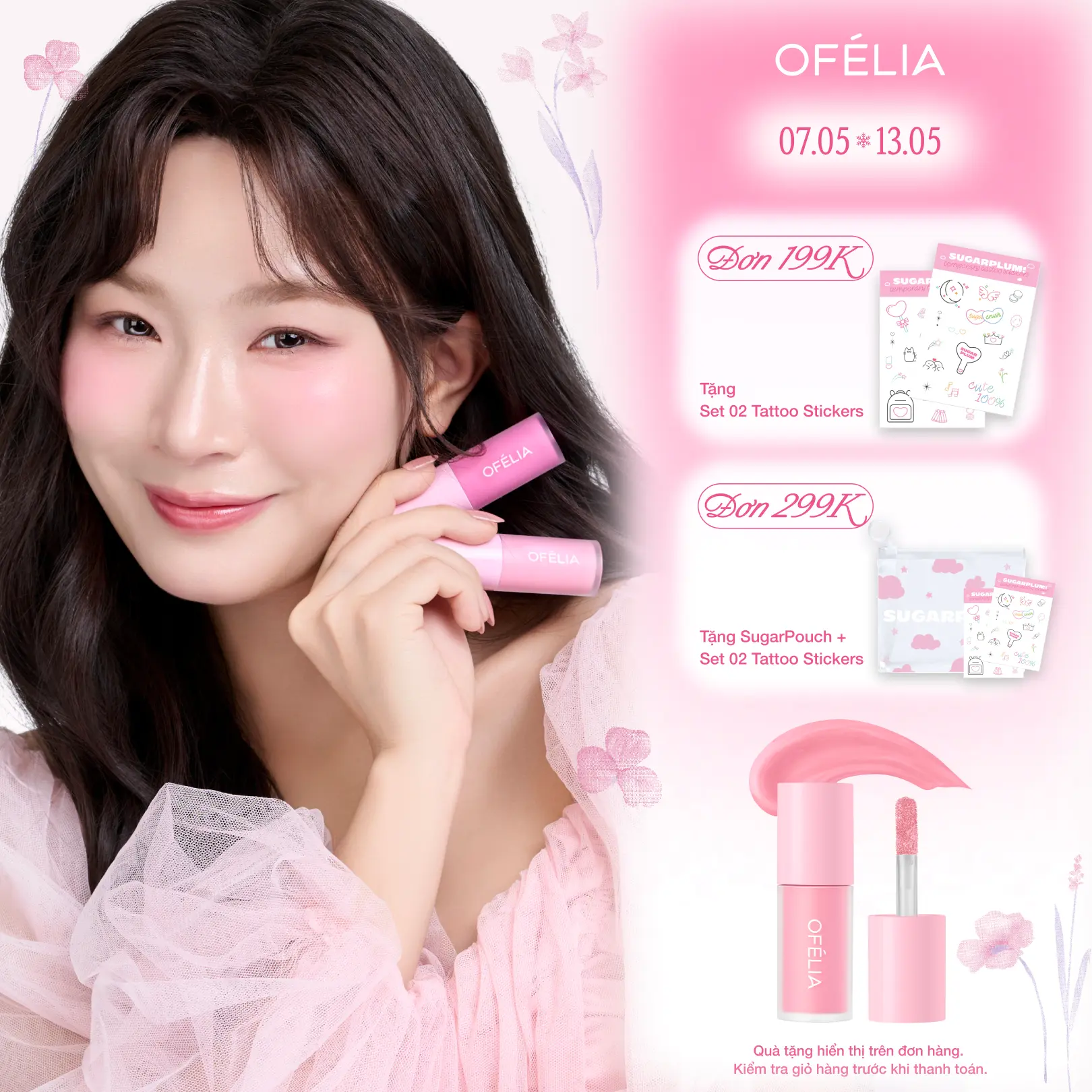 Má Hồng Kem OFÉLIA Lolli Liquid Blush (4.6g)