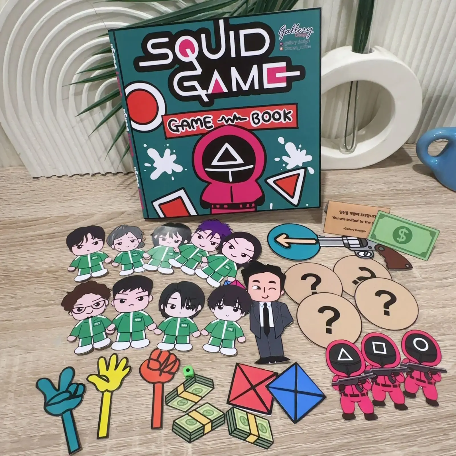 SQUID GAME Paperdolls Mainan Edukasi Anak Viral Mainan Bongkar Pasang Kertas Tebal Terbaru