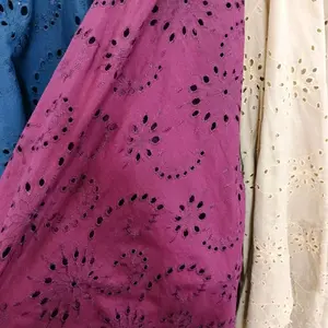 Bahan katun bordur bolong bolong bahan halus lembut dan tebal ( harga 0,50m )cod