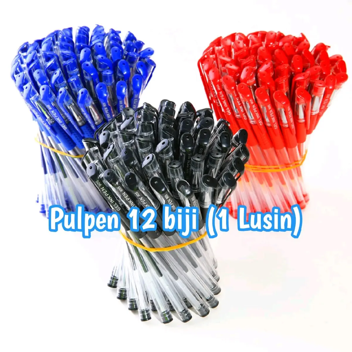 Pena Gel 0,5 mm 1 Lusin 12 Pcs Stationery Tinta warna warni