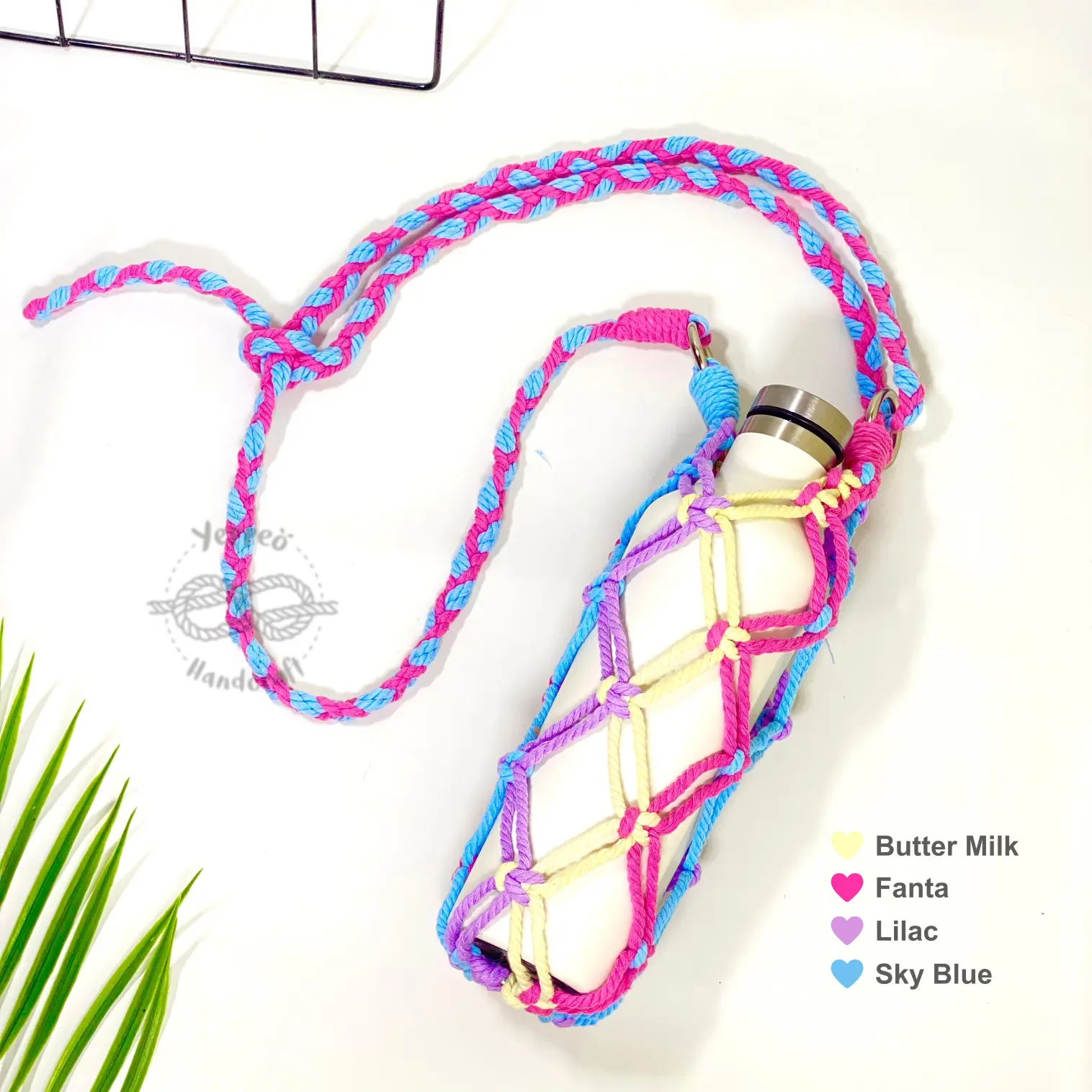 FREE STRAP ADJUST Macrame Bottle Strap Tas Tumbler Macrame Macrame Tumbler Holder
