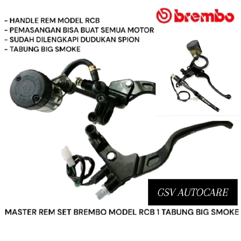 Master Rem 1 Set Kanan Kiri Big Smoke Tabung Besar Universal - GSV AUTOCARE Motor Handle
