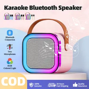 [YUNU] K12 Mini Speaker Karaoke Bluetooth Speaker With 2MIC Karaoke Set Bluetooth Mini Full bass