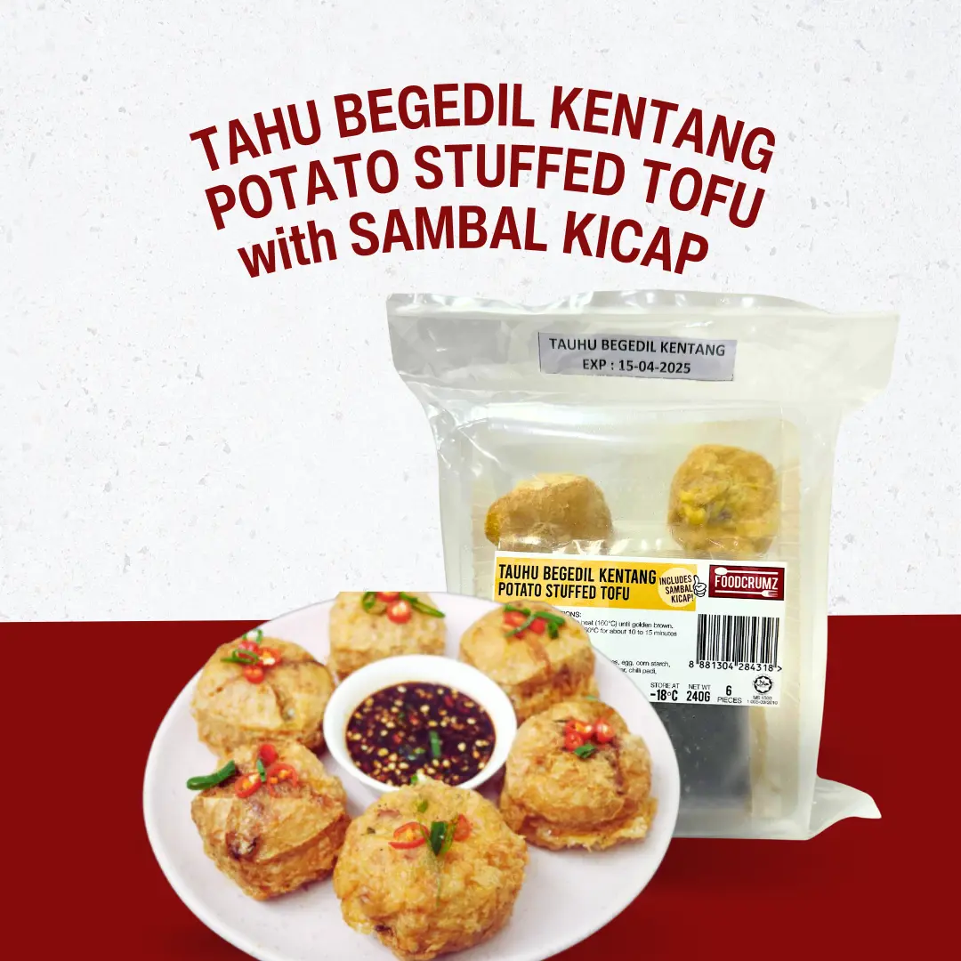 Tahu Begedil / Potato Stuffed Tofu with Sambal Kicap Halal Frozen