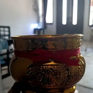 3.5/5inch Hiolo Tempat Hio Emas Kuningan / Hio Dupa Kuningan / Hiolo Tempat Dupa Hio Emas ( zhou chai jing bou) Besi