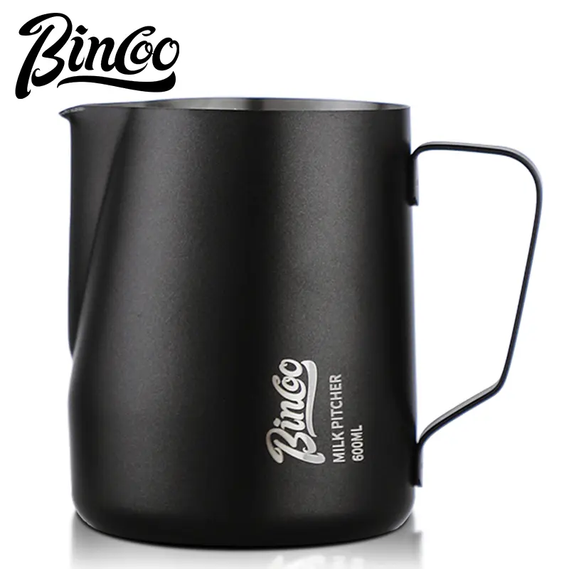 BINCOO Coffee Pull Flower Vat Milk Foam Cup Stainless Steel Professional Milk Vat Coffee Utensils 350ML/600ML