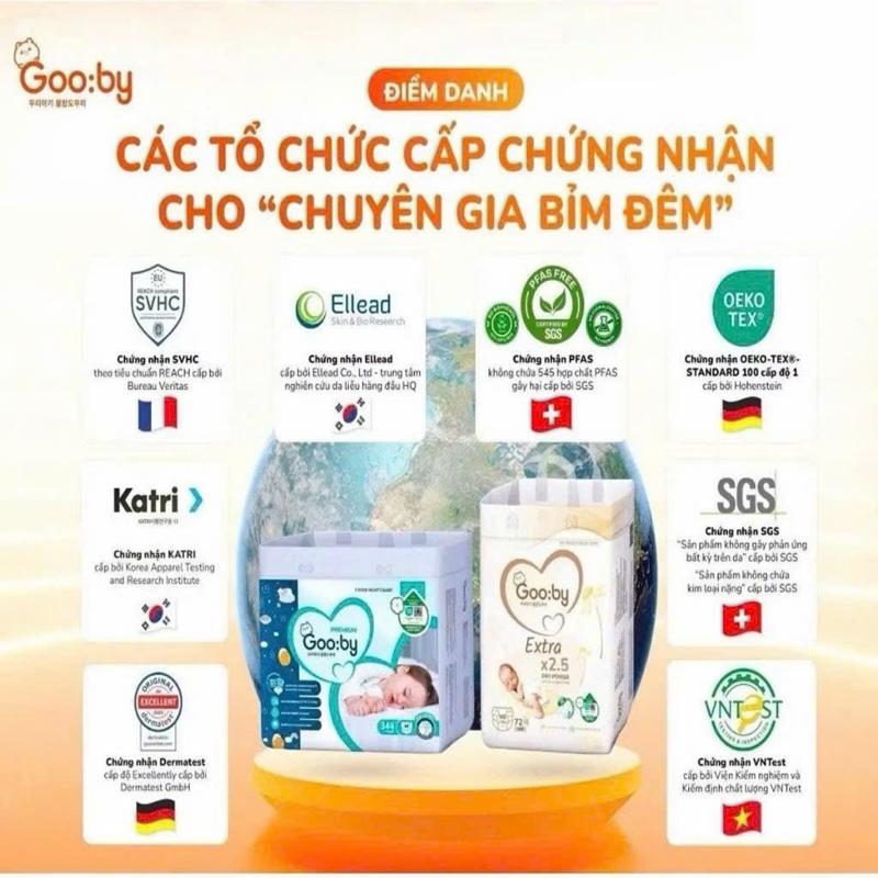 COMBO 2 Bịch Bỉm GOOBY EXTRA / GOOBY PREMIUM Bản Cải Tiến Thấm Hút Gấp 2 Lần Dịu Nhẹ Cho Da Bé