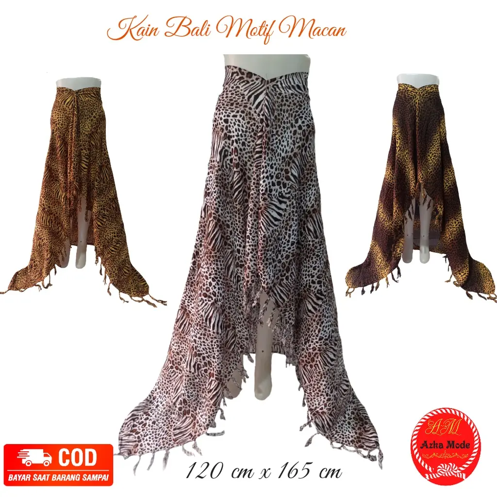 kain bali - kaian pantai -sarung pantai = kain wanita - motf macan