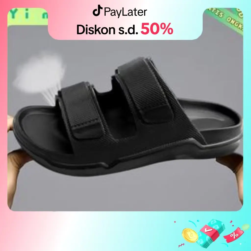 YINK Sandal selop pria casual murah keren ban dua dewasa EVA Sendal cowok kece kekinian slide empuk karet distro premium