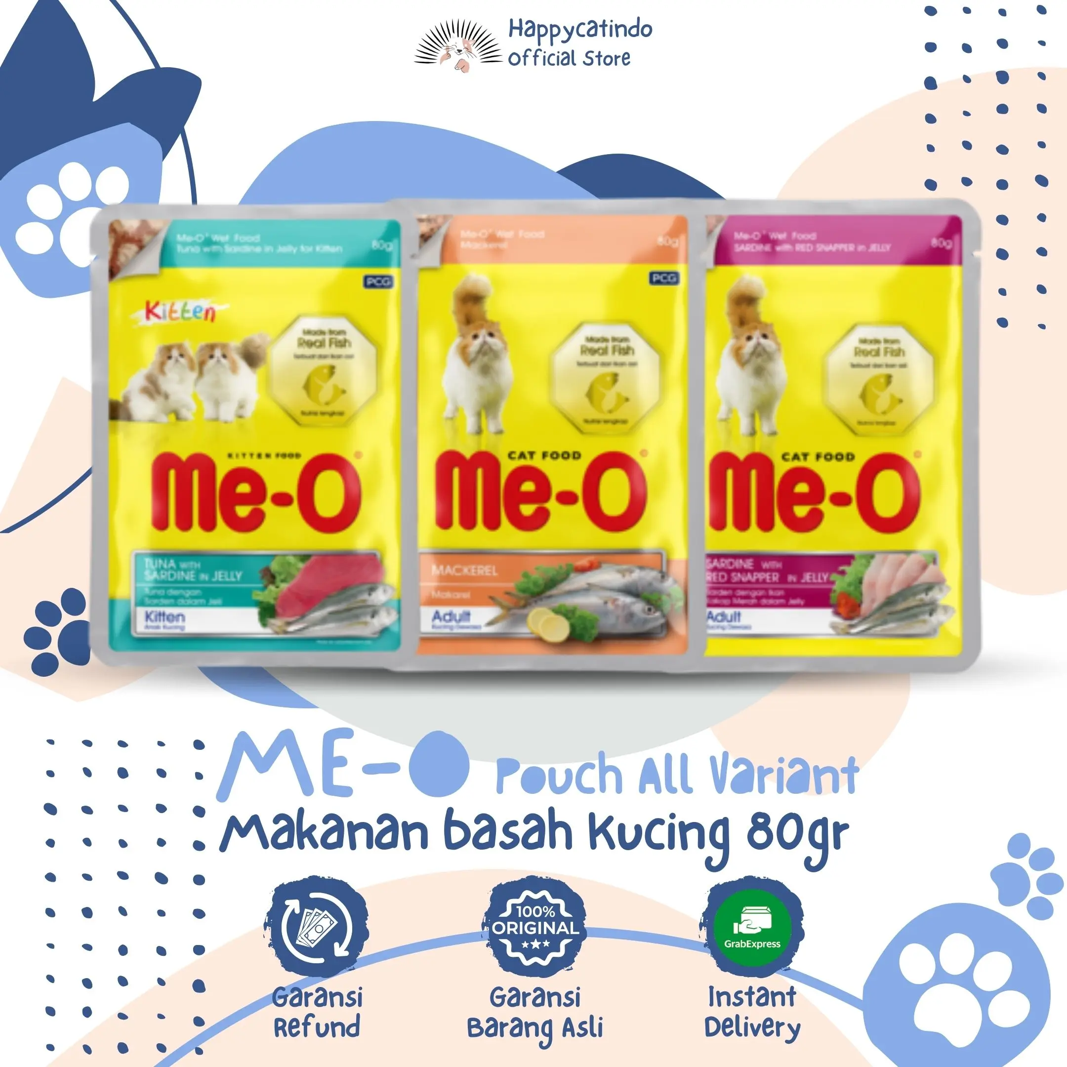 Makanan Basah Kucing MEO 80 GR Kemasan Pouch