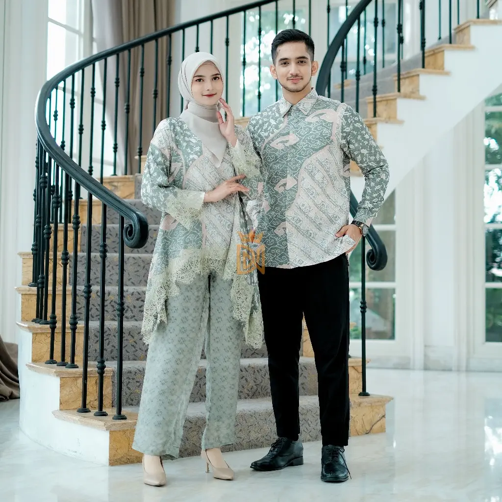 COUPLE TUNIK MANUHARA LACE by Diana Batik Trusmi