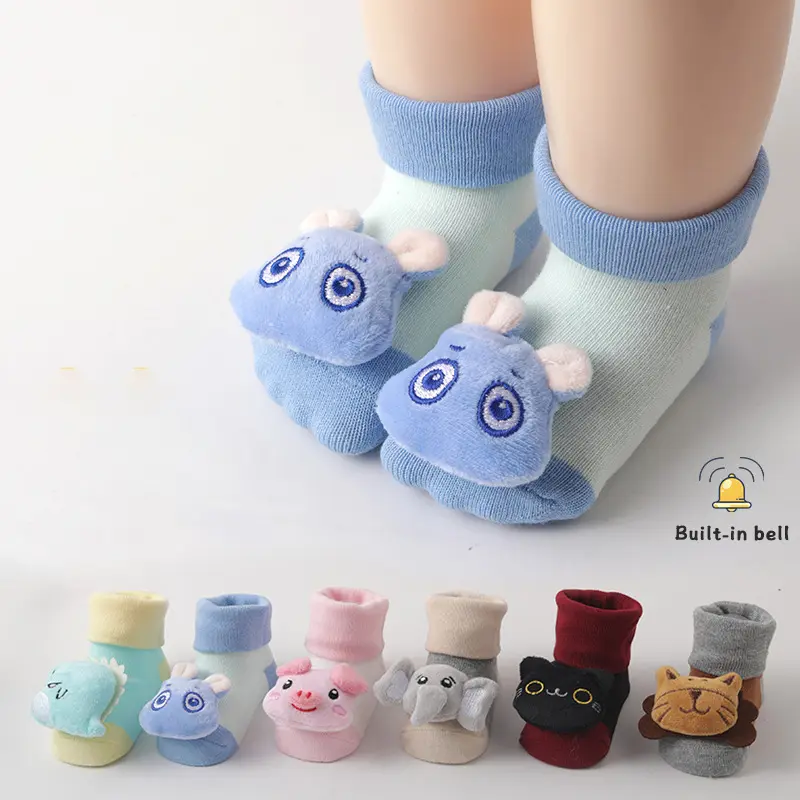 Tất Cotton Chống Trượt Cho Trẻ Sơ Sinh, Tất Mùa Đông Ấm Áp, Động Vật Hoạt Hình Dễ Thương, Cho Trẻ Sơ Sinh, Bé Trai Và Bé Gái, Khủng Long, Hổ, Trẻ Mới Biết Đi, Terry
