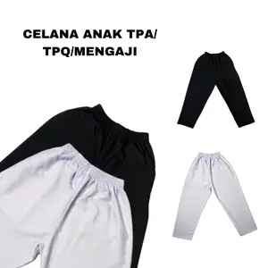CELANA PANJANG HITAM DAN PUTIH ANAK TK SD SMP BAHAN KATUN Fashion