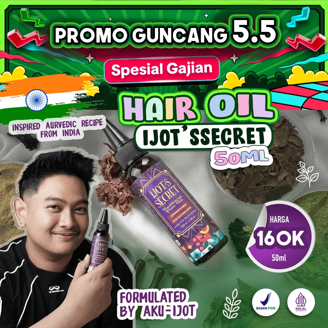 ORIGINAL Ijot’s Secret Hair Oil Perawatan Rambut 60ml