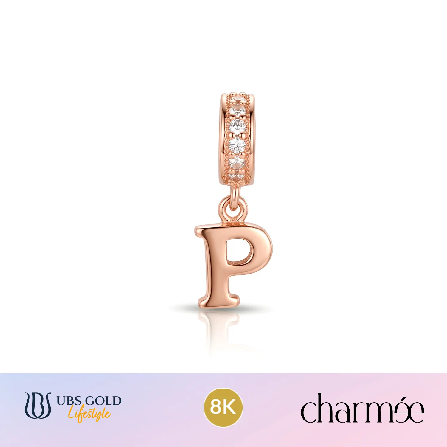 UBS Gold - Liontin Emas Charmee Alpha Cheri P - 8k - Ald0213k