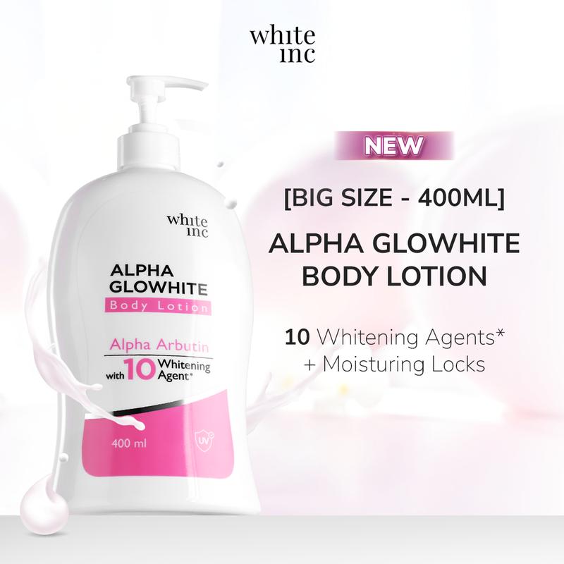 [400ml] WHITE INC Alpha Glowhite Body Lotion Whitening & Moisturizing | Body Cream Body Lotion Menghidrasi Kulit