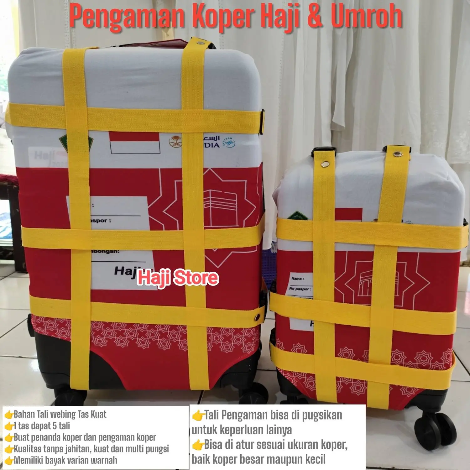 Tali Pengaman Koper Haji dan Umroh dengan Slot Sehiga Berkualitas