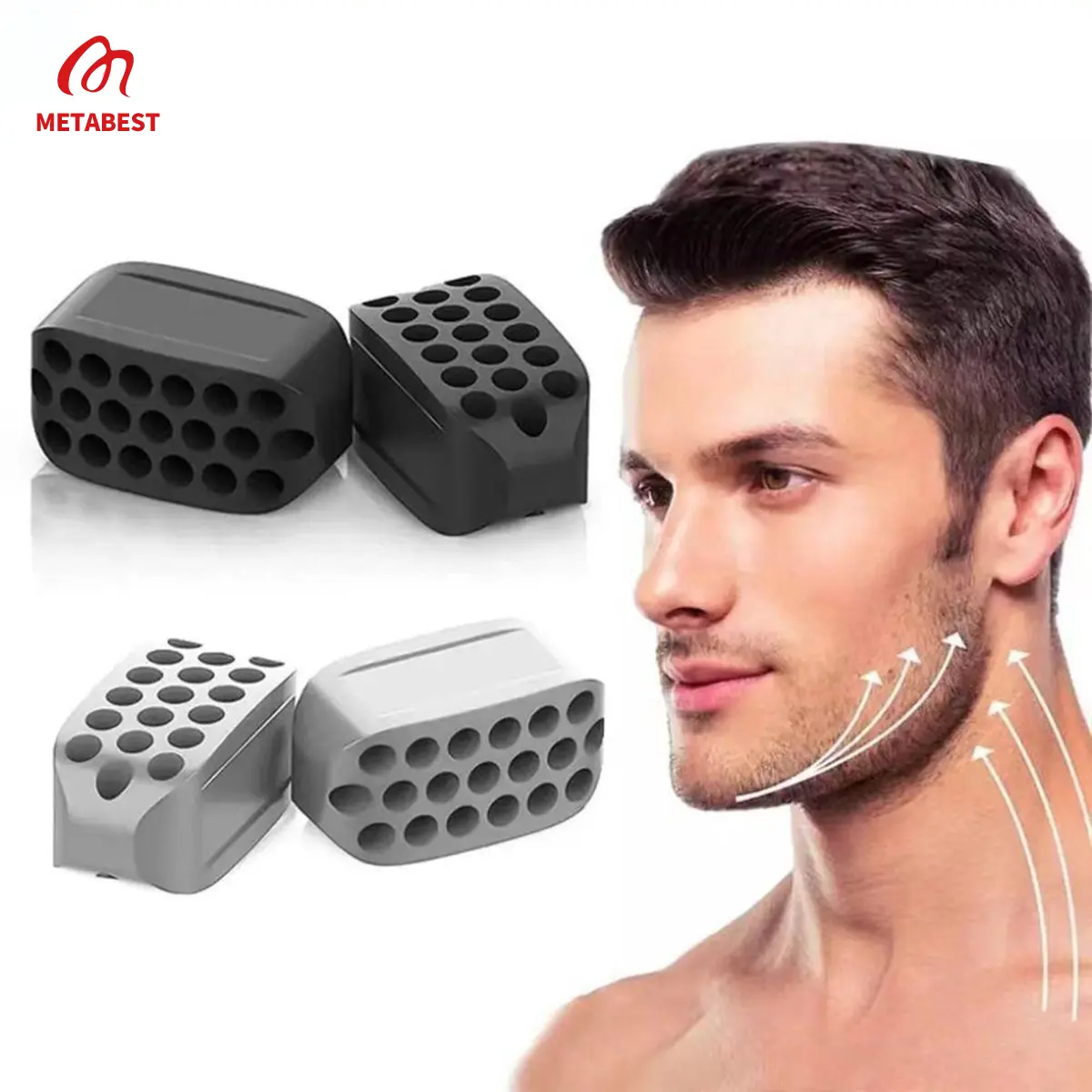 METABEST SG Comfort Jaw Trainer Masseter Ball Fitness Facial Muscles Silicone Chewing Trainer For Men And Women Skincare 39077